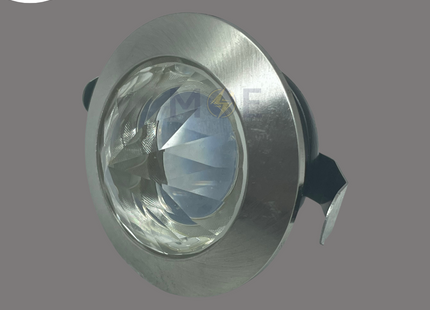 CuperLight LED Pin COB Downlight/ Panel Light Chrome Flush Mounted Circular with Diamond Glass Warmwhite DIMO SN 3.5cm 4W | JL1106A | سبوت بين ليد الماسة مدور مخفي كروم ورم وايت