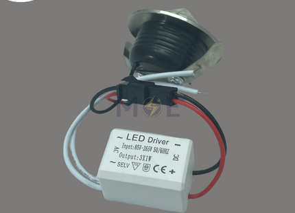 CuperLight LED Pin COB Downlight/ Panel Light Chrome Flush Mounted Circular with Diamond Glass Warmwhite DIMO SN 3.5cm 4W | JL1106A | سبوت بين ليد الماسة مدور مخفي كروم ورم وايت