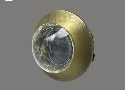CuperLight LED Pin COB Downlight/ Panel Light Bronze Flush Mounted Circular with Diamond Glass Warmwhite DIMN AB 3.5cm 4W | JL1106A | سبوت بين ليد الماسة مدور مخفي برونز ورم وايت