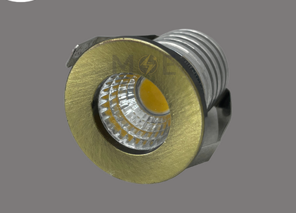 CuperLight LED Pin COB Downlight/ Panel Light Bronze Ceiling Flush Mounted Circular Warmwhite 3000K 400Lm 2.5cm 4W | KG607-COB-4W | سبوت بين ليد مدور مخفي برونز ورم وايت