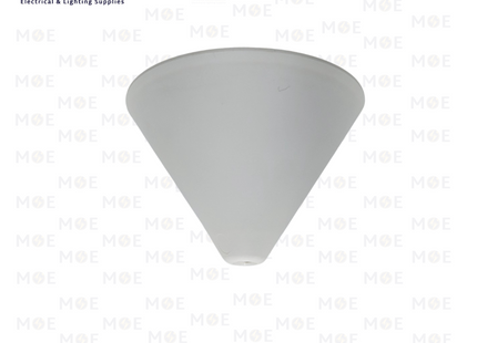 Scame Conical Plastic Ceiling Light Cap Cover Big White | 190.366B | روزاز بلاستيك ابيض كبير مع فريم