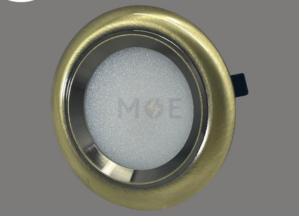 CuperLight LED Downlight/ Panel Light Bronze Ceiling Flush Mounted Fix Circular Frosted WarmWhite 6cm 3W | AK-149Y 3W | سبوت ليد مدور رقيق مخفي برونز ثابت مغشى ورم وايت