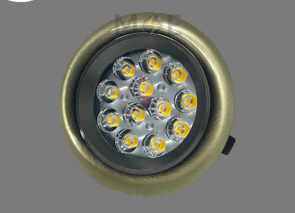 CuperLight LED Downlight/ Panel Light Bronze Ceiling Flush Mounted Fix Circular Clear WarmWhite 6cm 3W | AK-149Y 3W | سبوت ليد مدور رقيق مخفي برونز ثابت شفاف ورم وايت