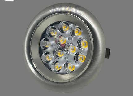 CuperLight LED Downlight/ Panel Light Chrome Ceiling Flush Mounted Fix Circular Clear WarmWhite 6cm 3W | AK-149Y 3W | سبوت ليد مدور رقيق مخفي كروم ثابت شفاف ورم وايت