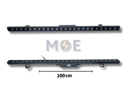 CuperLight LED Light Fixture Wall Washer IP65 Gray AC 100-265V IP65 RGB 24W 100cm | CQ01 RGB | شاسي ليد مطرية رمادي ضو ملون اخضر و احمر و ازرق