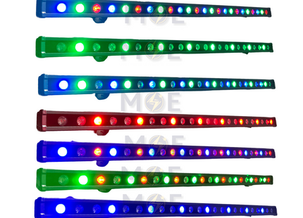 CuperLight LED Light Fixture Wall Washer IP65 Gray AC 100-265V IP65 RGB 24W 100cm | CQ01 RGB | شاسي ليد مطرية رمادي ضو ملون اخضر و احمر و ازرق