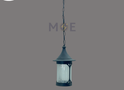 Outdoor Lantern Pendant Light Cylinder Black E27 | فانوس تنزيلة اسود