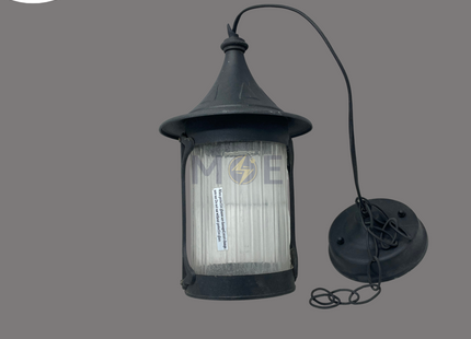 Outdoor Lantern Pendant Light Cylinder Black E27 | فانوس تنزيلة اسود