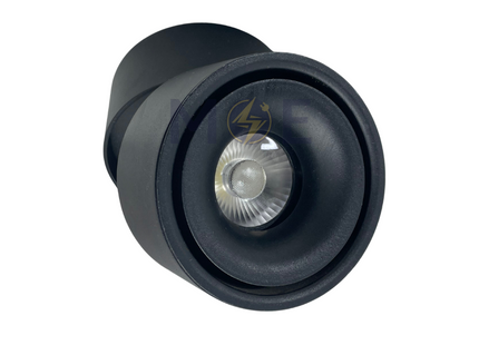 Cuperlight LED COB Downlight Surface Adjustable 360 Degree Cylinder Spot Black Warmwhite 3000K 10x10cm 18W | H0014 | سبوت ليد ظاهر مدور شكل سيلندر متحركدرجة اسود ورم وايت