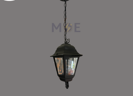Outdoor Lantern Pendant Light Cylinder Black Small E27 | 5019H/S | فانوس تنزيلة صغير اسود
