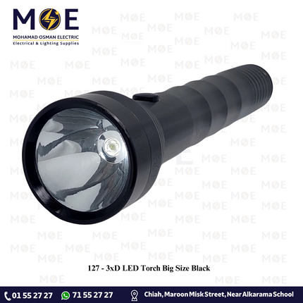 3xD LED Torch Big Size Black