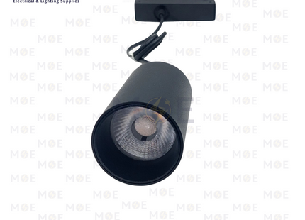 Cuperlight LED Magnetic Track Light Head Spot Pendant Black WarmWhite 6x10cm 0.75mt 12W | CU3512DX1 | سبوت ليد تنزيلة سكة مغناتيك اسود ورم وايت