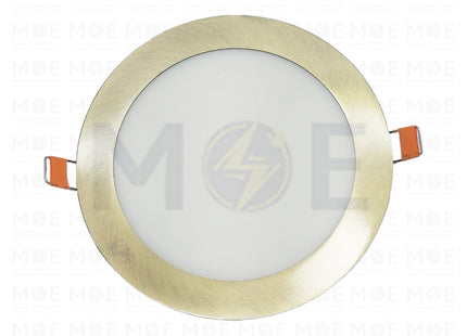OB LED Downlight/ Panel Light Bronze Ceiling Flush Mounted Circular Warmwhite 15.5cm 18W | سبوت ليد مدور مخفي برونز ورم وايت