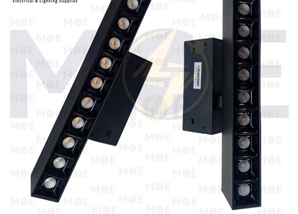 Cuperlight LED Magnetic COB Linear Grill Track Light Head Spot Adjustable WarmWhite 27cm 16W | CU3516Z | برجكتور ليد عيون سكة مغناتيك متحرك ورم وايت