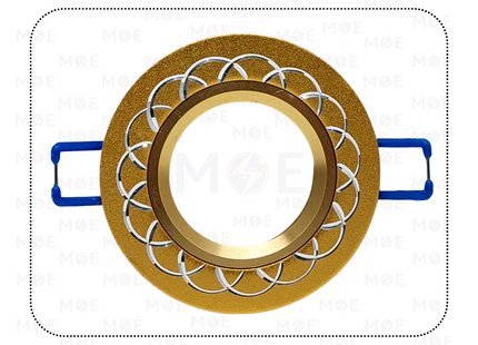 Downlight / Spotlight MR16 Frame Sandy Gold Matt Recessed Fix Circular Aluminium 5.5cm | 8003 | سبوت المنيوم فارغ مدور مخفي ذهبي رملي ناشف ثابت
