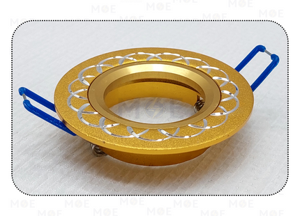 Downlight / Spotlight MR16 Frame Sandy Gold Matt Recessed Fix Circular Aluminium 5.5cm | 8003 | سبوت المنيوم فارغ مدور مخفي ذهبي رملي ناشف ثابت