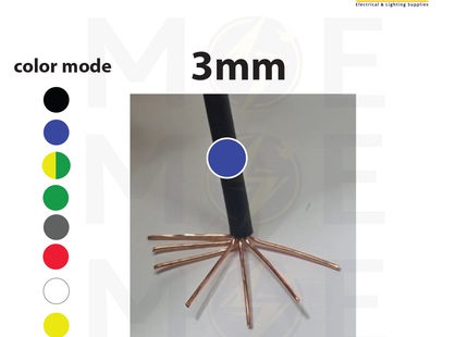 Liban Cables Single Core Stranded 3mm Blue | NYA | شريط مفرد قاسي ازرق
