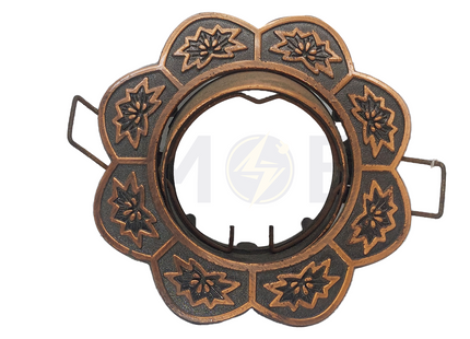 Greenlite Downlight / Spotlight MR16 Frame Antique Red Recessed Adjustable Circular Flower Shape 7cm | J-509