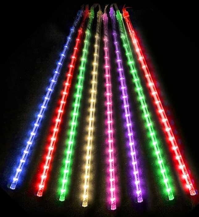 Meteor Shower Rain LED Light String Light Multicolor 7 Color 540L 12V 4mt 10 Tubes