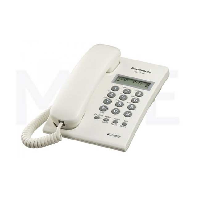 Panasonic Landline Corded Desk Phone LCD Display White | KX-T7703X