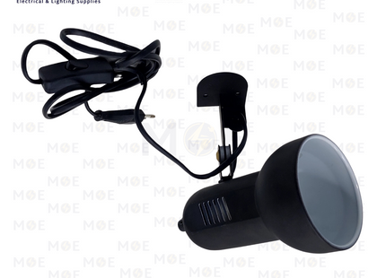 Orient Surface Adjustable Spotlight Black with Switch & Cable E27 R80 15cm | Model: B1011 | سبوت ظاهر متحرك اسود مع شريط و مفتاح