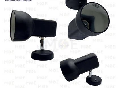 Surface Adjustable Spotlight Black E27 R80 13cm | سبوت ظاهر متحرك اسود