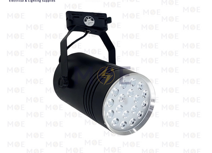 Weiye LED SMD Track Light Head Spot Black Warmwhite 10x17cm 18W | سبوت ليد سكة اسود ورم وايت