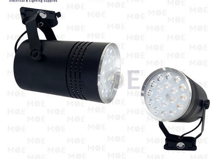 Weiye LED SMD Track Light Head Spot Black Warmwhite 10x17cm 18W | سبوت ليد سكة اسود ورم وايت