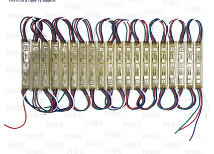 IP65 SMD LED Module RGB 5050 1.5W 12V DC | ليد ارمات ملون اخضر احمر ازرق مطري