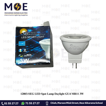 SEG LED Spot Lamp Daylight GU4 MR11 3W