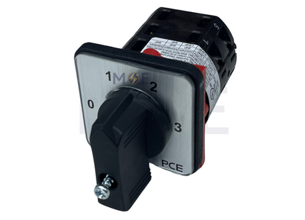 Merz Step Switch with 0 side position 0-1-2-3 1P 20A 48x48mm | MZ 12423 | مفتاح سلفرتور