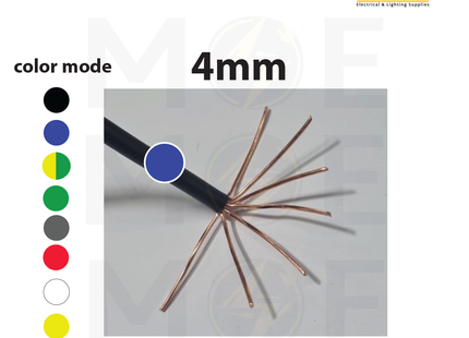 Liban Cables Single Core Stranded 4mm Blue | NYA | شريط مفرد قاسي ازرق