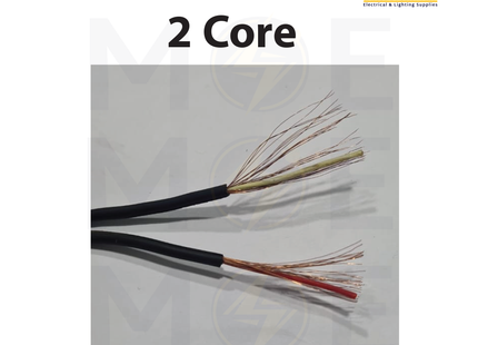 Audio Video AV Flat Wire Black 2 Core | كابل اوديو فيديو اسود