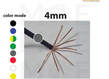 Liban Cables Single Core Stranded 4mm Gray | NYA | شريط مفرد قاسي رمادي