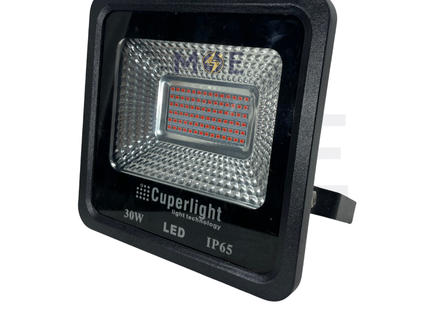 Cuperlight SMD LED Floodlight 30W Red 3000Lm IP65 | 17F06 | برجكتور ليد انارة مطري اسود احمر