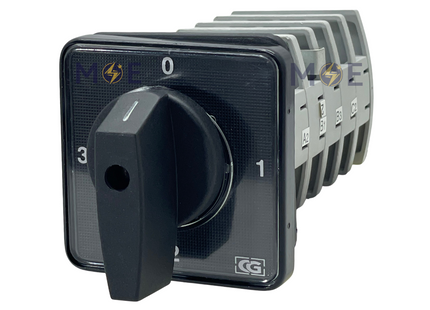 Crompton Greaves Step Switch with 0 side position 0-1-2-3 3P 25A 48x48mm | S25-61100 | مفتاح سلفرتور