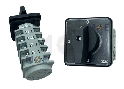 Crompton Greaves Step Switch with 0 side position 0-1-2-3 3P 25A 48x48mm | S25-61100 | مفتاح سلفرتور