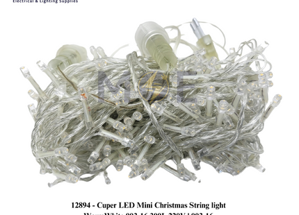 Cuper LED Mini Christmas String light WarmWhite 003-16 300L 220V | 003-16 | حبل ليد زينة شفاف ضو ورم وايت