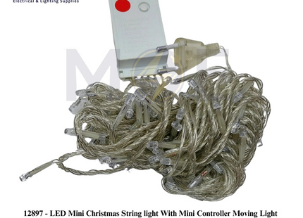 LED Mini Christmas String light Red With Mini Controller Moving Light 5W 100L 220V | 260354 | حبل زينة ليد شفاف ضو احمر