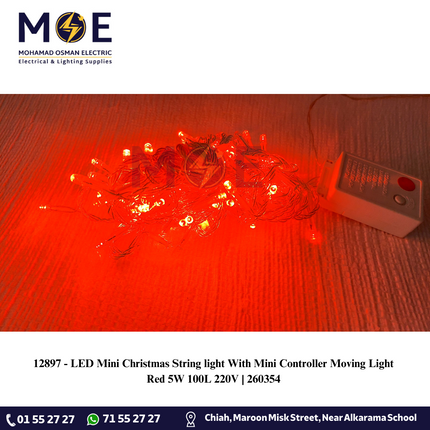 LED Mini Christmas String light Red With Mini Controller Moving Light 5W 100L 220V | 260354