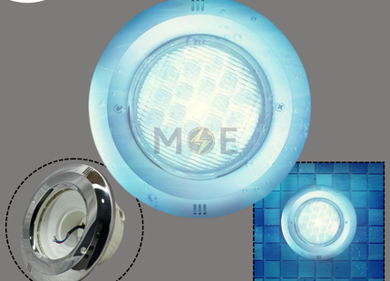 Goldenlight IP68 Underwater Pool Light Chrome Flush Circular Spot 27cm PAR56 | سبوت مسبح مدور مخفي فارغ كروم