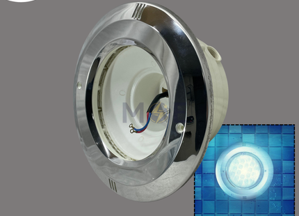 Goldenlight IP68 Underwater Pool Light Chrome Flush Circular Spot 27cm PAR56 | سبوت مسبح مدور مخفي فارغ كروم