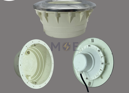Goldenlight IP68 Underwater Pool Light Chrome Flush Circular Spot 27cm PAR56 | سبوت مسبح مدور مخفي فارغ كروم