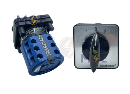 Salzer Rotary CAM Switch 1-0-2 3P 16A 48x48mm | SA16 | مفتاح سلفرتور مارش