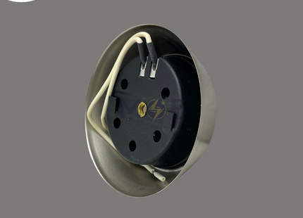 SEC Halogen Pin Downlight/ Panel Light Chrome Ceiling Surface Mounted Fix Circular Warmwhite 5cm 12V 20W | 012A | سبوت بين هالوجين مدور رقيق ظاهر كروم ثابت ورم وايت