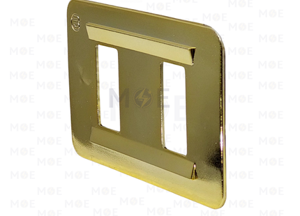 Abbas/ Idea Elegance Cover For Vimar 8000 Cover Plate Gold Reflex 2module | Elg-8321 | غطا بلاك بلاستيك ذهبي لميع