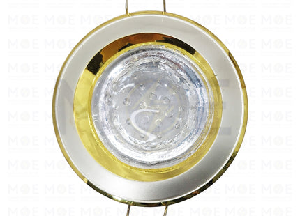 Orient Downlight / Spotlight MR16 Frame Pearl Gold Recessed Fix Circular With Ball Glass 6cm | KG-303 | سبوت فارغ مدور مخفي مع زجاجة طابة منقطة لولو على ذهبي ثابت