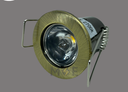 ORIENT LED Pin Downlight/ Panel Light Bronze Ceiling Flush Mounted Circular Warmwhite 2700K 3cm 1W | WL-135 | سبوت بين ليد مدور مخفي برونز ورم وايت