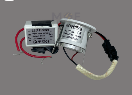 CuperLight LED Pin Downlight/ Panel Light White Ceiling Flush Mounted Circular Daylight 2.5cm 2W | KG611-2W | سبوت بين ليد مدور مخفي ابيض دايلايت