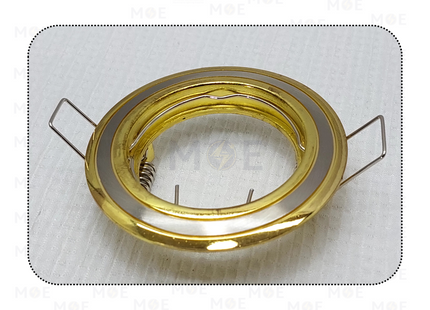 Orient Downlight / Spotlight MR16 Frame Gold/ Chrome / Gold Recessed Fix Circular 6cm | WL-121 | سبوت فارغ مدور مخفي ذهبي على كروم على ذهبي ثابت